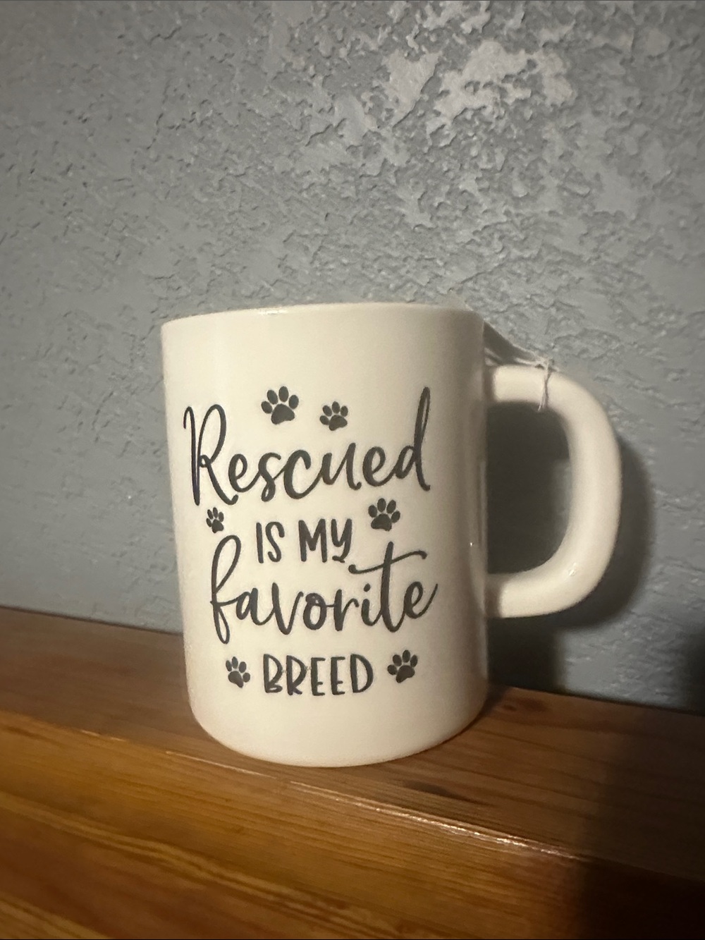 Rescued Is My Favorite Breed White Ceramic Mug